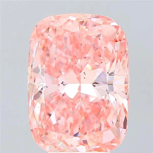 6.02 ct. Fancy Vivid Pink/VS2 Cushion Modified Lab Grown Diamond