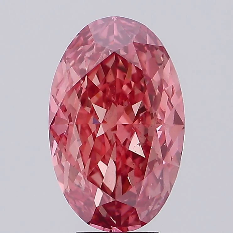 6.03 ct. Fancy Vivid Pink/VS2 Oval Lab Grown Diamond