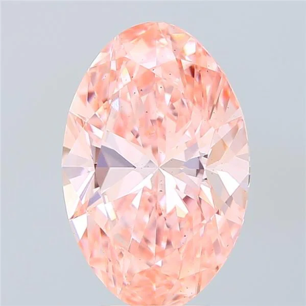 6.03 ct. Fancy Vivid Pink/VS2 Oval Lab Grown Diamond