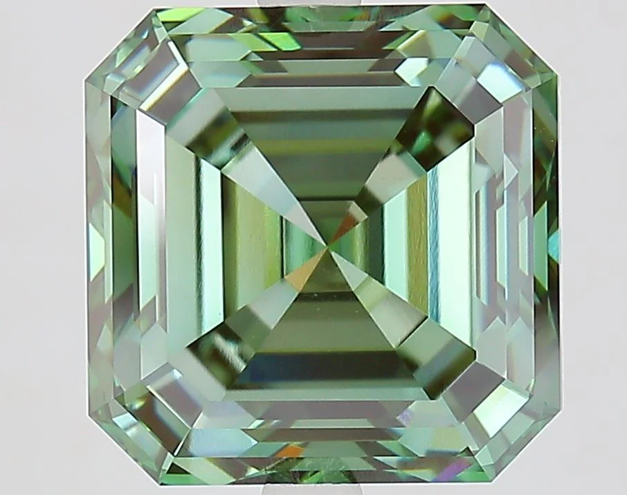 6.29 ct. Fancy Vivid Green/VVS2 Asscher Lab Grown Diamond