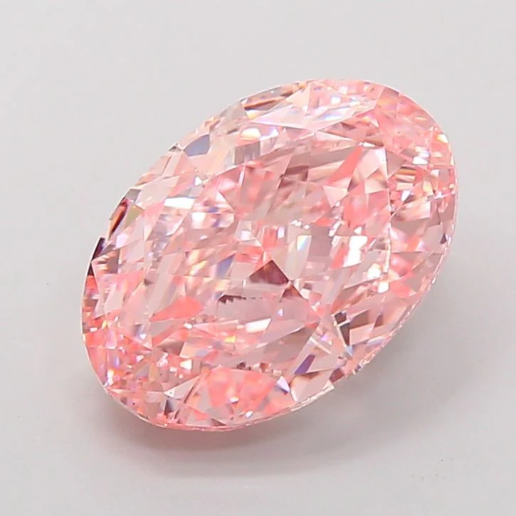 6.32 ct. Fancy Vivid Pink/VS1 Oval Lab Grown Diamond