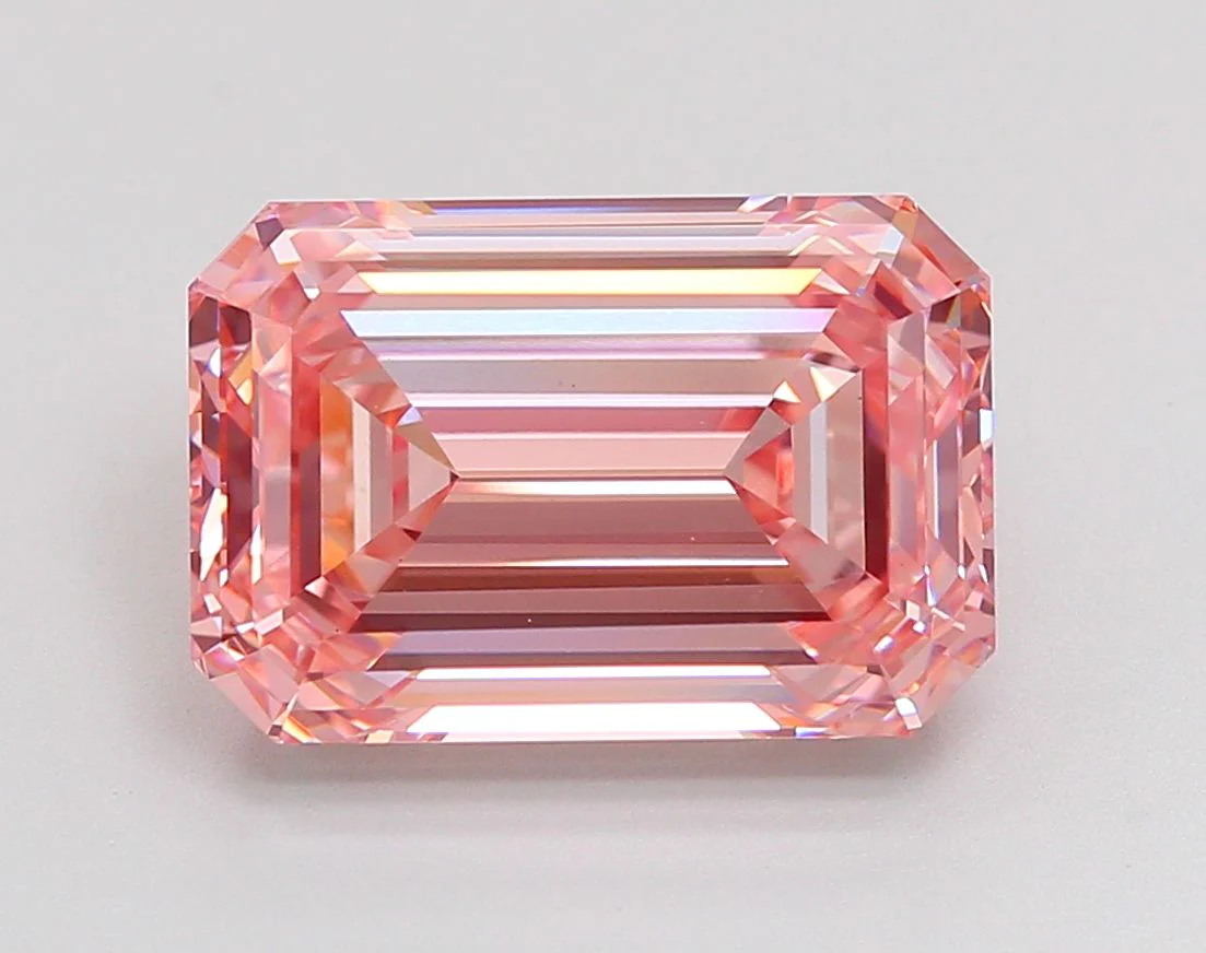 6.40 ct. Fancy Intense Pink/VVS2 Emerald Lab Grown Diamond