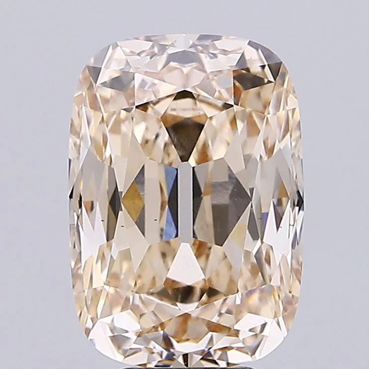 6.53 ct. Fancy Very Light Brown/VS1 Cushion Modified Lab Grown Diamond