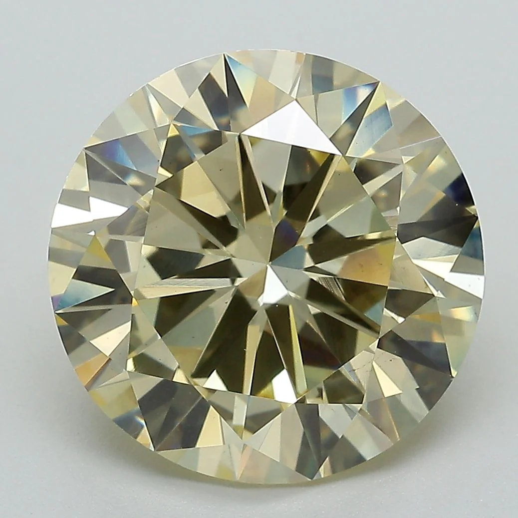 6.62 ct. Fancy Yellow/VS1 Round Lab Grown Diamond