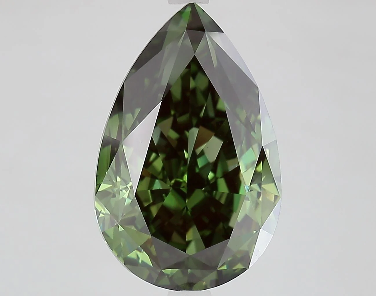 6.86 ct. Fancy Vivid Green/VS1 Pear Lab Grown Diamond