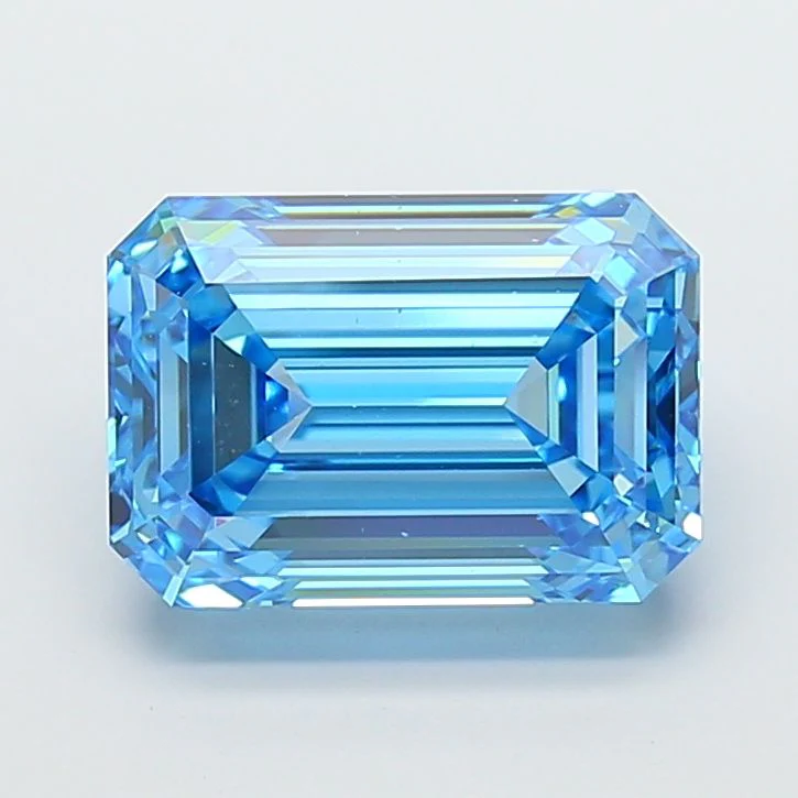 7.00 ct. Fancy Vivid Blue/VS1 Emerald Lab Grown Diamond