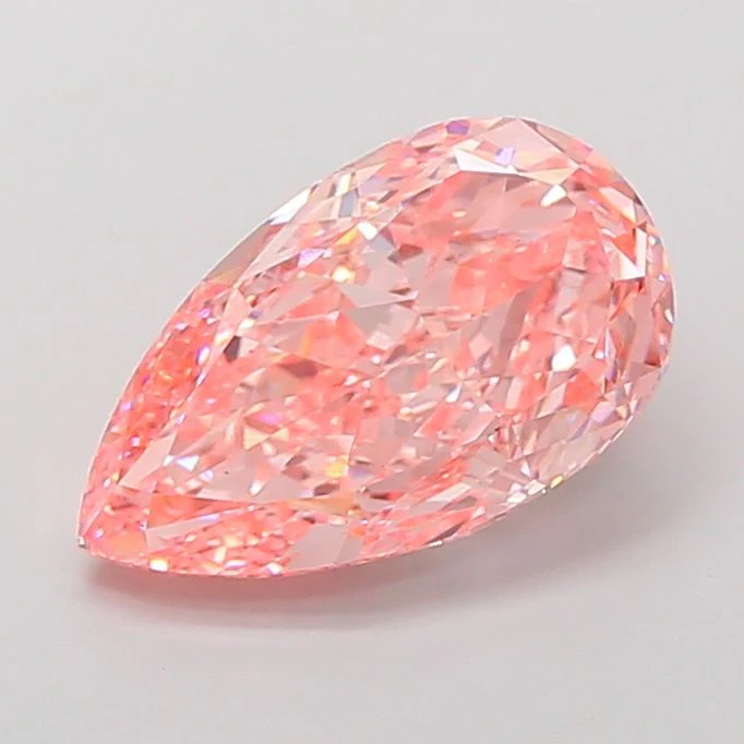 7.00 ct. Fancy Vivid Pink/VS1 Pear Lab Grown Diamond