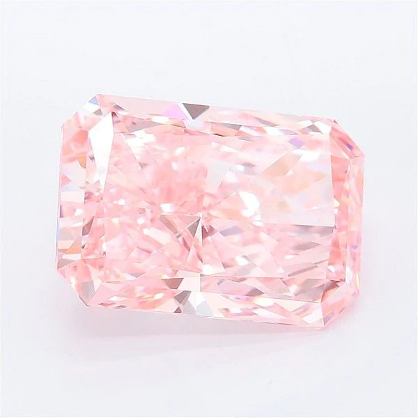 7.00 ct. Fancy Vivid Pink/VS1 Radiant Lab Grown Diamond