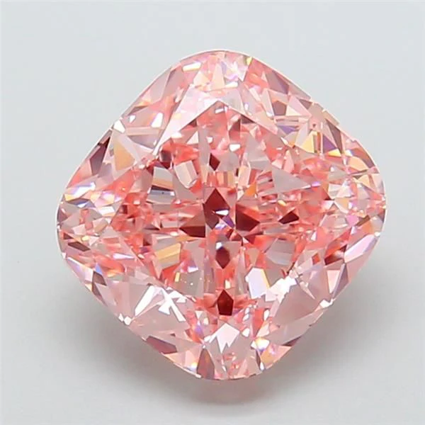 7.02 ct. Fancy Intense Pink/VS1 Cushion Modified Lab Grown Diamond