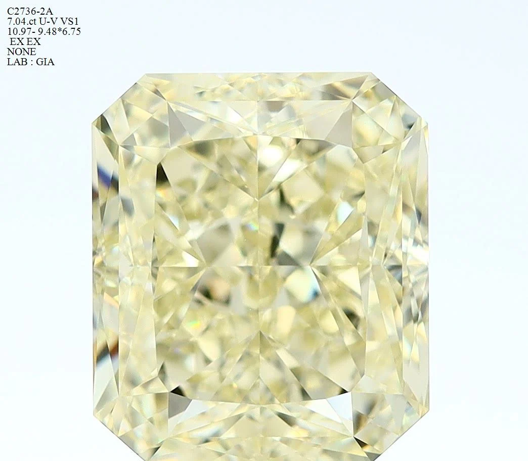 7.04 ct. U-V/VS1 Radiant Diamond