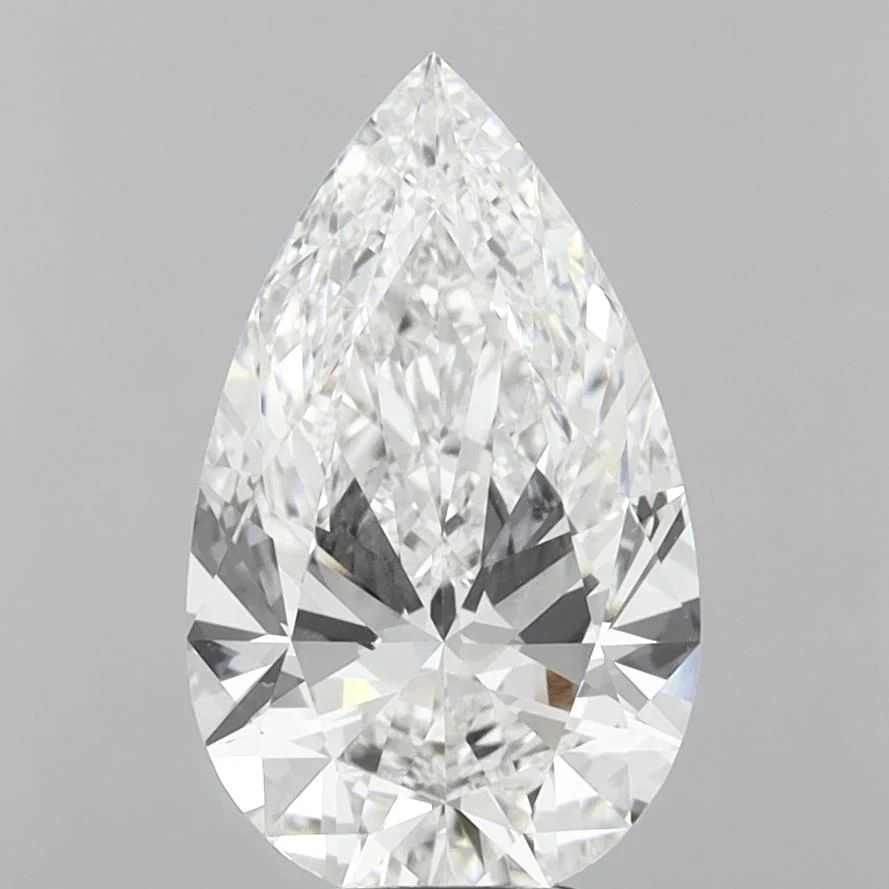 7.10 ct. F/VVS2 Pear Lab Grown Diamond