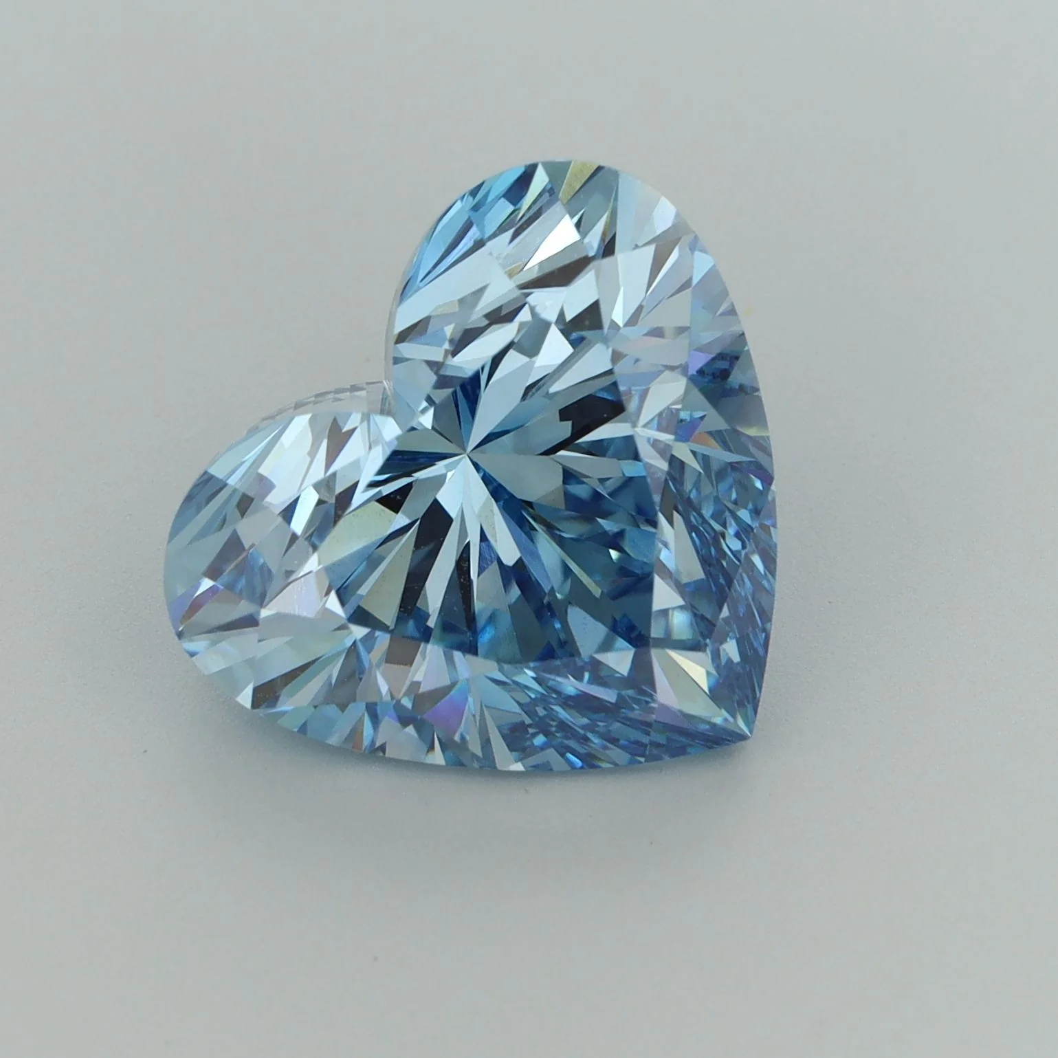 7.47 ct. Fancy Vivid Blue/VVS2 Heart Lab Grown Diamond