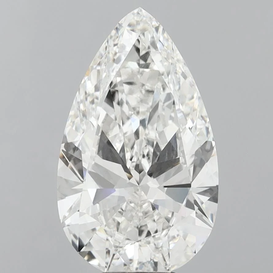 7.50 ct. F/VVS2 Pear Lab Grown Diamond