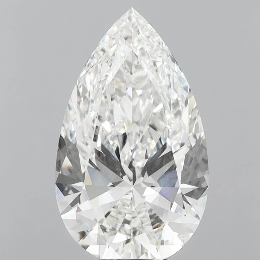 7.58 ct. F/VVS2 Pear Lab Grown Diamond