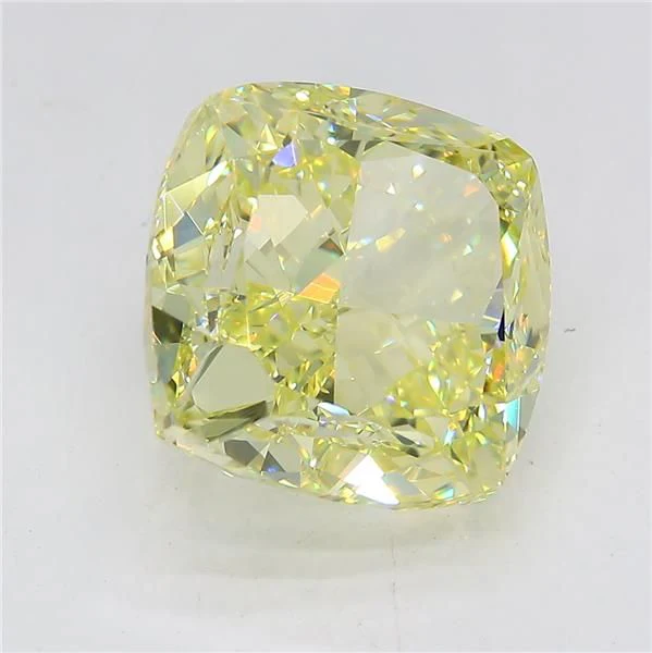 7.86 ct. Fancy Intense Yellow/VS1 Cushion Brilliant Diamond