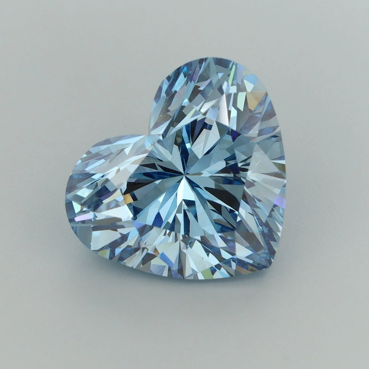 7.98 ct. Fancy Vivid Blue/VS1 Heart Lab Grown Diamond