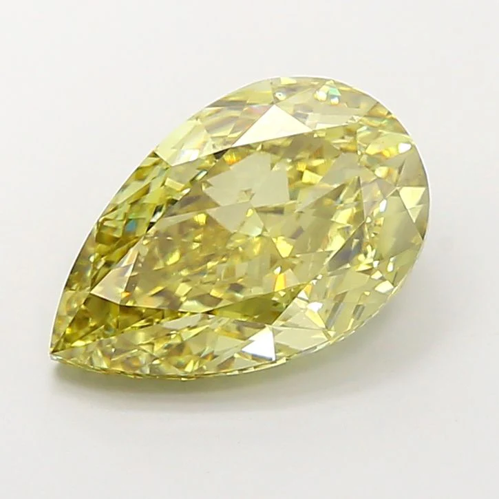 8.01 ct. Fancy Intense Yellow/VS1 Pear Lab Grown Diamond