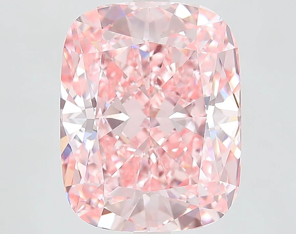 8.01 ct. Fancy Vivid Pink/VVS2 Cushion Modified Lab Grown Diamond