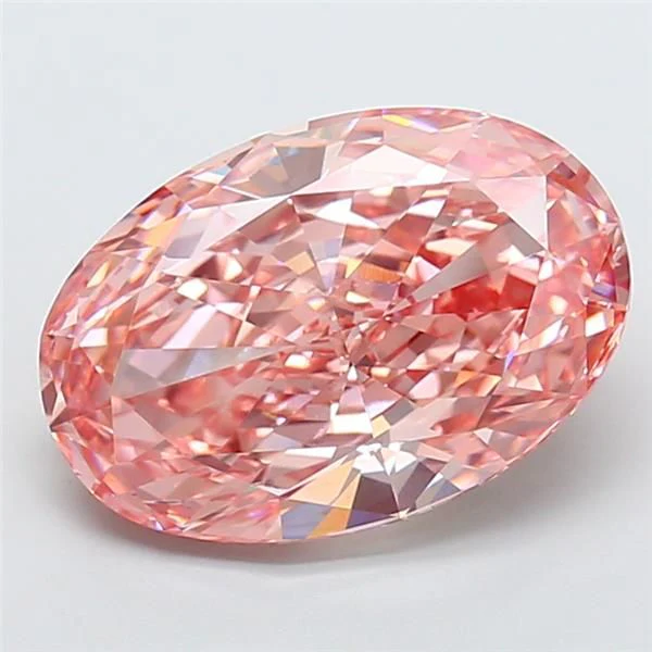 8.02 ct. Fancy Vivid Pink/VVS2 Oval Lab Grown Diamond