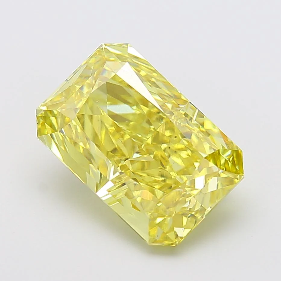 8.02 ct. Fancy Vivid Yellow/VS1 Radiant Lab Grown Diamond