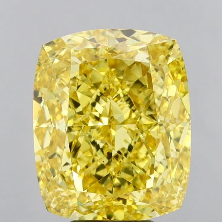 8.03 ct. Fancy Intense Yellow/VS1 Cushion Modified Lab Grown Diamond