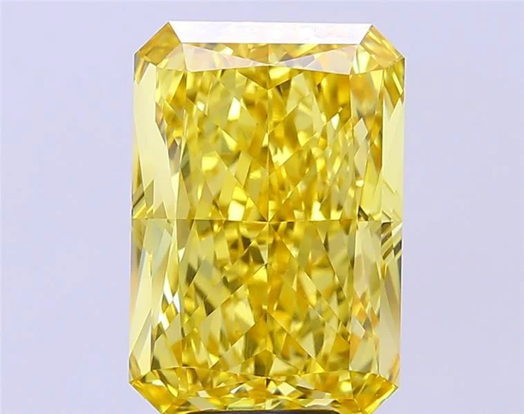 8.05 ct. Fancy Vivid Yellow/VVS2 Radiant Lab Grown Diamond