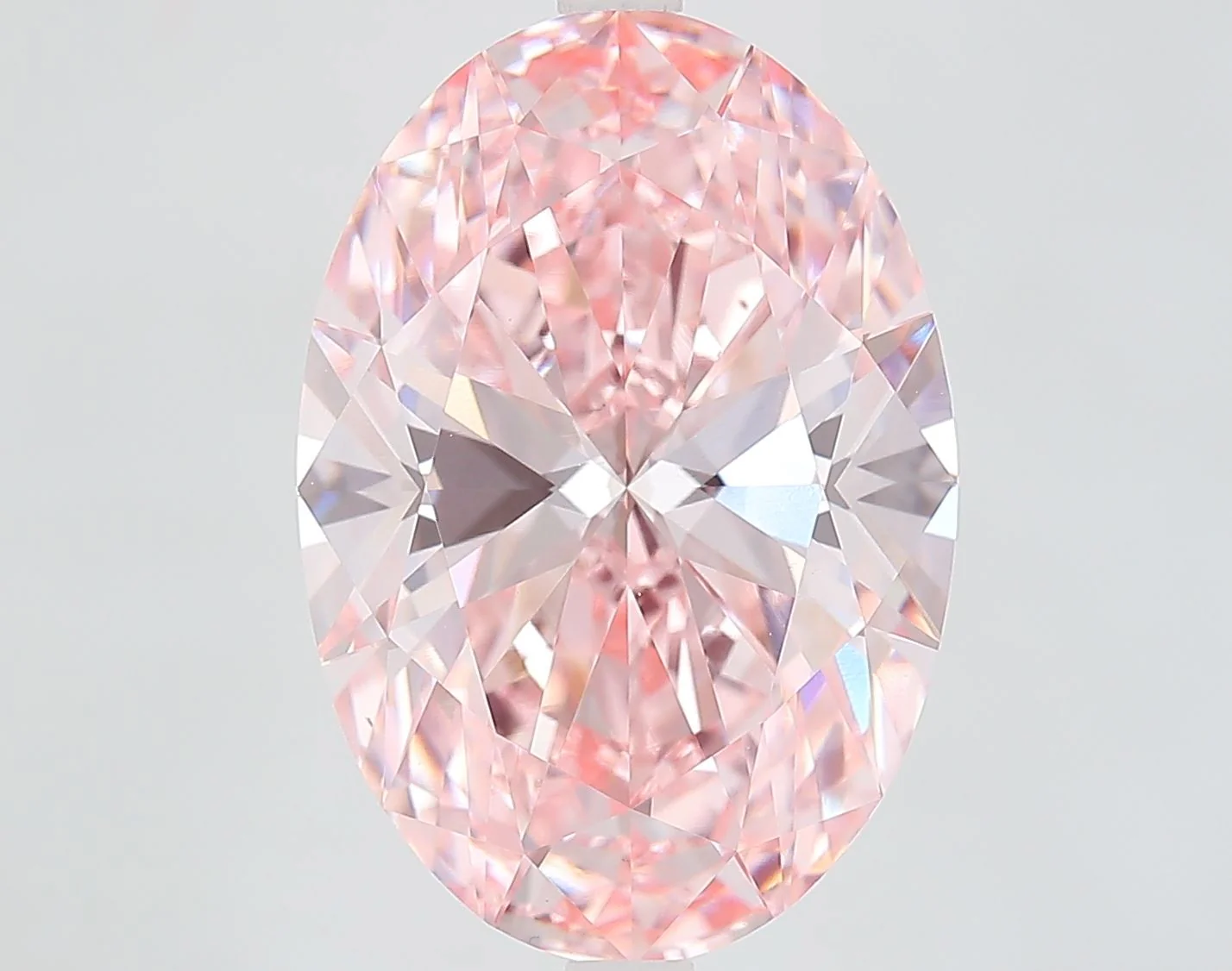 8.32 ct. Fancy Vivid Pink/VS1 Oval Lab Grown Diamond