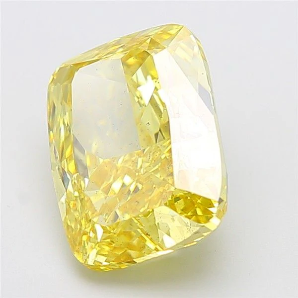 8.53 ct. Fancy Vivid Yellow/SI1 Cushion Brilliant Lab Grown Diamond