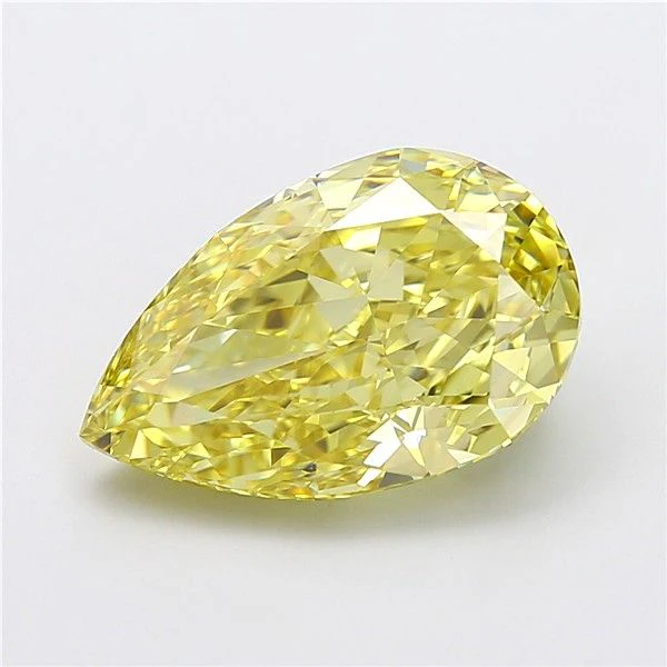 9.01 ct. Fancy Intense Yellow/VVS2 Pear Lab Grown Diamond